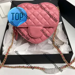 cross body bag heart purse Chain Crossbody Bag Designer Handbag Leather Shoulder Purse Brands Mini Heart Love With Gold Sling 18CM Cheap Bags Ll