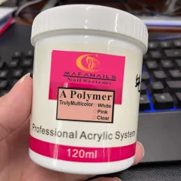 Sıvılar 120ml pembe/şeffaf/beyaz akrilik tırnak tozu akrilik tırnaklar polimer uzun süreli manikür uzatma daldırma oyma tozları huid9r