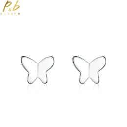 أقراط Pubang Fine Jewelry 925 Sterling Silver VVS GEM High Carbon Diamond Vintage Butterfly Stud Strains for Women Gift Drop Shipping