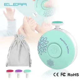 Elera Baby Electric unhas Trimmer Kid Polhener Tool Care Kit Manicure Conjunto fácil de aparar Clippers para nascidos 240415