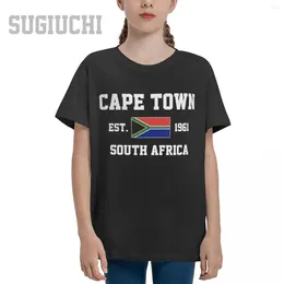 Women's T Shirts Unisex Youth Boy/Girl South Africa EST.1961 Cape Town Capital T-shirt Kids Tshirt Tee Cotton Shirt O-neck Short Children