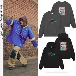 Erkek Hoodies Sweatshirts Albüm Hope On the Street Jj-Hope Periferik Aynı Hoodies y2k kapüşonlu en iyi kadınlar Giyim Giyin Kazak Turşu Tişörtü 240424