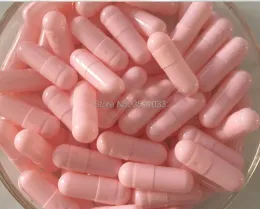 Bottles 1000pcs/lot Size0# Pink Empty Medicine Capsule Shells, Hollow Gelatin Seperated Pink Capsule Bottle, Powder Refillable Container
