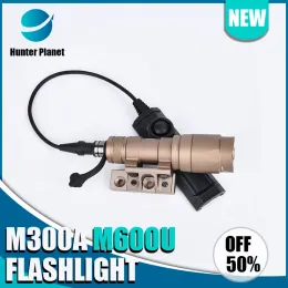 Işıklar SureFi M600 M600U Airsoft Güçlü Flashlight Taktik M300 M300A İzci Tüfek Tabancası Silah LED Işık Fonksiyon Anahtarı MLOK KEEM