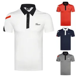 Caps Herren Golf T -Shirt Sommer Sport Golfbekleidung Kurzarm Shirts Trockene Fit atmungsaktives Polo -Hemd für Männer