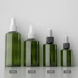 Garrafas de armazenamento 100 ml de pet -gelo verde vazio Óleos essenciais de perfume refilável frasco de spray