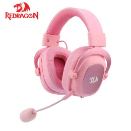 Catene Redragon H510 Zeus 2 Game Aurione Game 7.1 Surround Surround Auricolare Pink Microfono rimovibile per PC/PS4 Xbox One Telefono cellulare