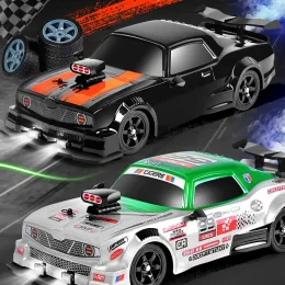 Cars 1/16 4WD Spray RC Drift Car 2.4G Remote Control Voiture Toys High Speed 4x4 OffRoad Mini Racing Car Radio Controlled Typewriter