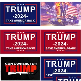 Banner Flags 150x90 cm Flag 2024 Supportatori elettorali USA forniture Donald Trump Porta l'America 6 Styles Dropse Delivering Home Garden Fe DHNW1