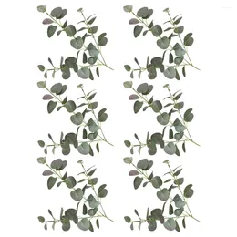 Fiori decorativi 6pcs/set a bassa manutenzione foglie artificiali decorazioni ecologiche per matrimoni essenziali piante essenziali