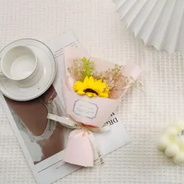 装飾的な花ネツィズンハンドギフト小さな花バンドルローズヒマワリの石鹸贈り