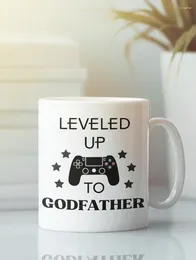 Mugs Funny Godfather Gift Level Up Video Game Cup Will You Be Proposal Coffee Mug Fathers Day Le