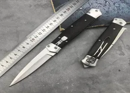 Nyaste F125 Horisontell automatisk kniv 8CR13 Satin Blade Trähandtag Svärdfisk Taktiskt självförsvar utomhus EDC Pocket9782053