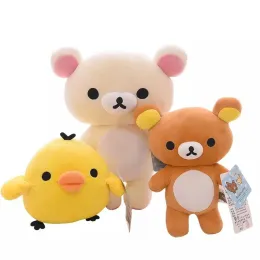 Poduszki 2080 cm Rilakkuma para pluszowa lalka nadziewana zabawka miękka poduszka anime żółty kurczak Prezenty dla zwierząt dla dziewczyny