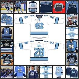 KOB NCAA Custom UNC North Carolina Tar Heels Cucite Hockey Jersey 12 Cassie Sumfest 14 Katie Dixon 15 Steph Weber 16 Abby Pitcairn 18 All