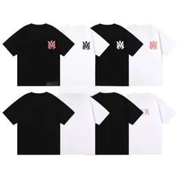 Designer av Luxury Amirir Shirt Brand T Shirt Kläd Spray Letter Sleeve Spring Summer Tide Letter Printing Men and Women Tee 212