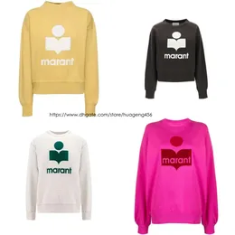 Designer de 24SS Isabel Marant Hoodie Women Selta de moletom novo Triângulo Triângulo Pullover do pescoço Mulheres - moletons de manga longa de manga longa