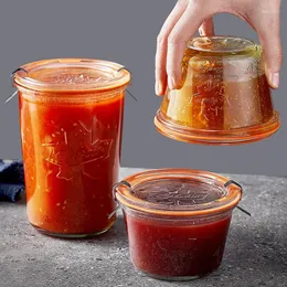 Garrafas de armazenamento Jar com jarra de vidro lixo recipientes de vinho espumante com tampa de alimentos domésticos chucrute tanque
