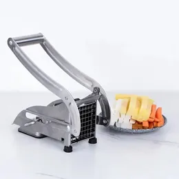 2024 Edelstahl Handbuch Kartoffelschneider Französisch Pommes Slicer Kartoffel Chips Maker Fleisch Hackerin Dicer Schneidmaschine Maschinenmaschinen für küchenfür für manuelle Pommes Pommes Slicer