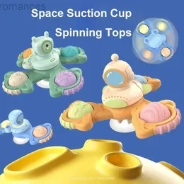 Декомпрессионная игрушка 3pcs Space Suctic Cup Toys для детей 1-2-летних детей, вращающихся вверху для детских сенсорных игрушек для подарков для малышей для детей D240424