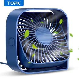 Topk USB Desk Fan Flow Airflow Operation