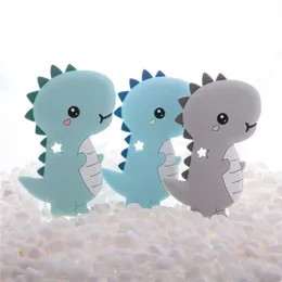 Food Grade 10pcs Stegosaurus Silicone Dinosaur Baby Teethers Dragon A Free Infant Products born Pacifier Chain DIY Toys 240415