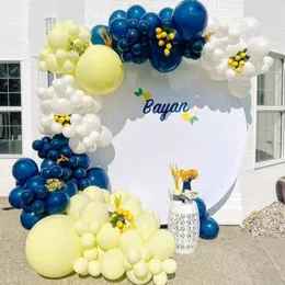 Party -Dekoration 129pcs Blau Macaron gelbe Luftballons Garland Kit Bogen Geburtstag Babyparty Geschlecht Enthüllen Sie Decoras Hochzeitsabschluss Globos