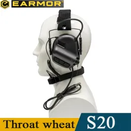 Accessoires Ohrmesser Taktisches Headset Throat Riemen aufnehmen Ohrschernmikrofon S20 Halsband leitendes Mikrofon für M32 M32H -Ohrhörer