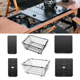 Furnishings Camping IGT Unit Folding Basket Lightweight Aluminum Alloy IGT Table Accessories Board Table Panel Portable Storage Basket