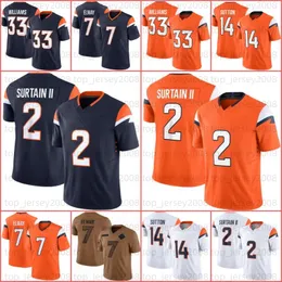 1 Bo Nix Peyton Manning Football Jersey Patrick Surtain II Jerry Jeudy John Elway Justin Simmons Javonte Williams Courtland Sutton Marvin Mims Jr