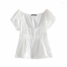 Kadın Tişörtleri Kadın E-Girls Kısa Kollu T-Shirt Y2K Peri Retro Vintage Top Gevşek Fit Patchwork Dantel Tops Street Giyim