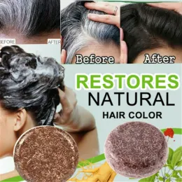 Shampoos poligonum multiflorum sapone di shampoo nero ripristina rapidamente il colore dei capelli naturali e rafforza le radici dei capelli