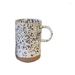 Canecas inserbikan tinta titik cangkir kopi keramik tembikar kasar gaya air rumah tangga 400ml