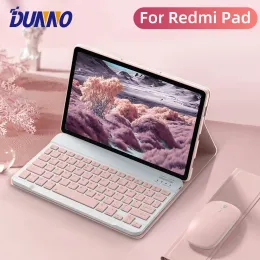 Ställ in tangentbordfodral för Redmi Pad för 2022 Xiaomi Redmi Pad 10.6 -tums magnetiska surfplatta med Bluetooth -kompatibelt tangentbord