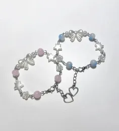 Bracciale Strand Coquette |Gioielli amicizia con perline Accessori perle perle Accessori Minimalista Gioielli Star Charm Beads Idea regalo HA