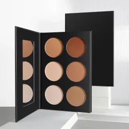 Krämer 6 färger trimning pressad pulverpalett privat etikett kosmetik concealer makeup pallete pulver foundation ansikte bronzer nr