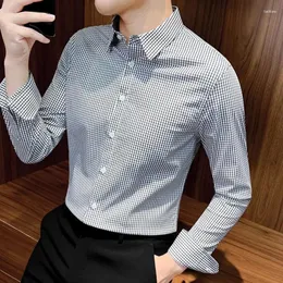 Camisas de vestido masculinas Moda Button Busine