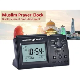 Islamic Azan Alarm Table Clock Muslim Alarm Digital Clock Church Prayer Gift Alarm Clock for All Prayer bla Direction Y5GB 240417