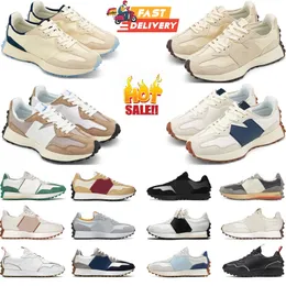 N 327 Nuove scarpe da scarpe Balanace Scarpe da corsa da uomo Sport 327 Bianco Blu chiaro Cammello Verde Green Sea Milk Red Bean Donne Grigio Scuro Allenatori di donne Jogging Jogging