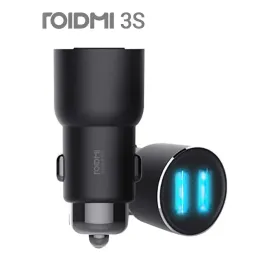 홈 오리지널 Roidmi 3S Mojietu Bluetooth 5V 3.4a iPhone Android Xiaomi 용 듀얼 USB 자동차 충전기 MP3 음악 플레이어 FM 송신기