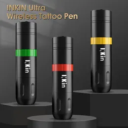 INKIN Ultra Wireless Cartridge Tattoo Pen Machine 1500mAh 용량 LED 카트리지 문신 바늘을위한 전력 그립 공급 240416