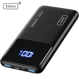 Bank Iniu Power Bank 10500mAh Fast Charging Portable Charger med telefoninnehavare Externt batteri för iPhone 13 12 Xiaomi Samsung