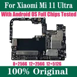 Xiaomi Mi 11 Ultra Good Tested Full WorkのアンテナオリジナルメインボードXiaomi 11 Ultraのマザーボードロジック回路プレート作業のロック解除