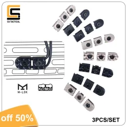 조명 3pcs/set CNC 방화 MLOK KEYMOD 와이어 가이드 시스템 케이블 전술 에어로 소프트 레일 와이어 가이드 머신 소개 ​​핸드 가드 테일 고정