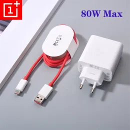 Laddare OnePlus 11 10 Pro Ace 2 Charger EU/US 80W Supervooc Power Adapter Fast USB Type C -kabel för 1+One Plus 9 7T Pro Nord 2T CE 2 N10