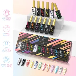 Gel som 12 färger målning pastellgel kit sommar godisfoder nagellack blöt av uv gel lackar nagelkonst diy manikyr ritning set