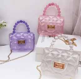 Birls Chain Coin Wallet 2024 Fashion Mini Children Crossbody Jelly Handbag Princess Counter Counter Counter