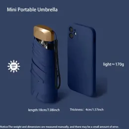O novo guarda -chuva de sol 2024 Mini com proteção UV para uso ao ar livre é portátil leve e dobrável, proporcionando excelente sol