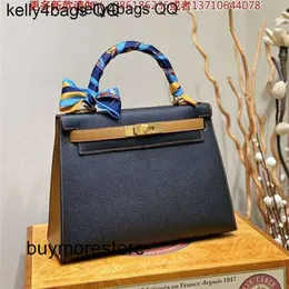 Luxury Brkns Epsom Leather Handbag 7a äkta läder hand original Collated Earth Yellow 28cm Brushe3jvl