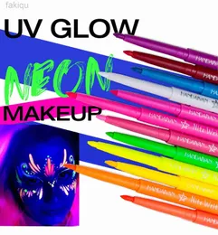 Body Lack Fluoreszenz Eyeliner Stift farbenfrohe UV wasserdichte Eyeliner Gel Stift Halloween Christmas Party Stufe Gesicht Farbe Pen D240424